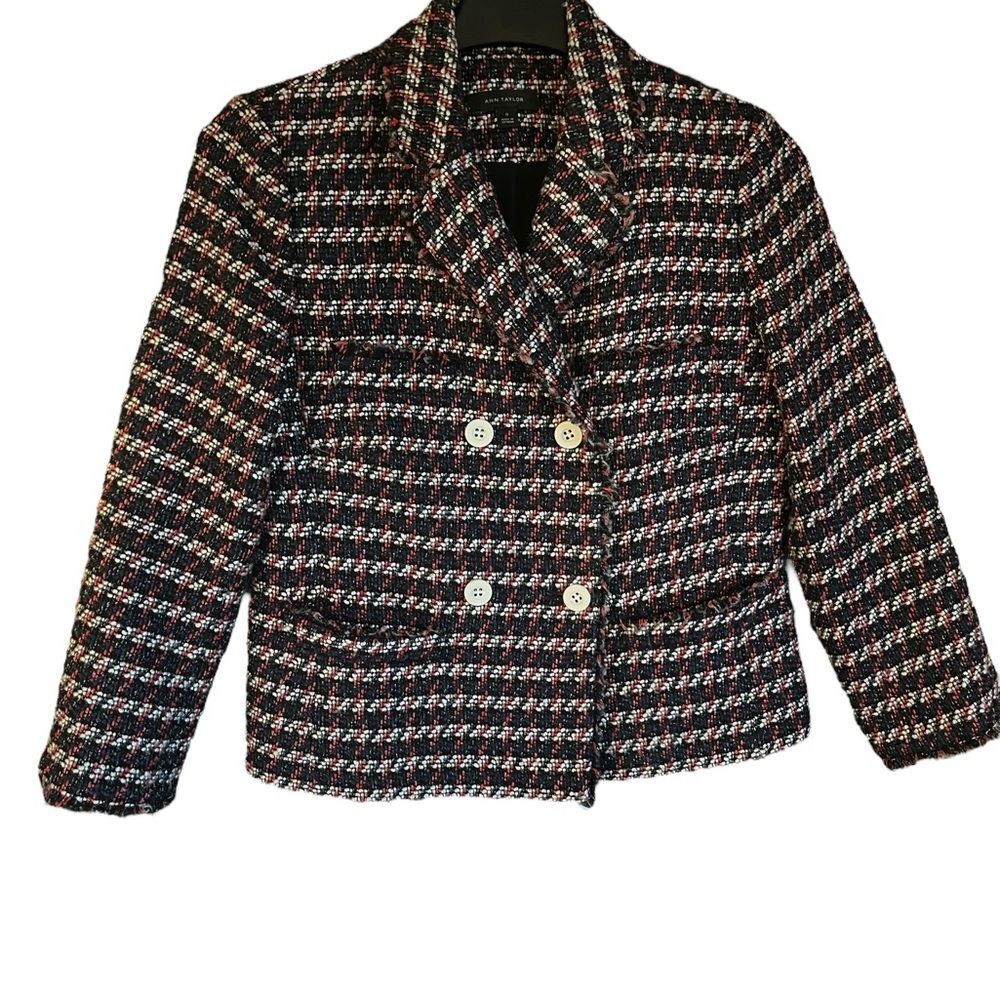 Ann Taylor Multicolor Geometric Blazer Size 10